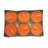 Rechaudkerzen orange, 12-er Set