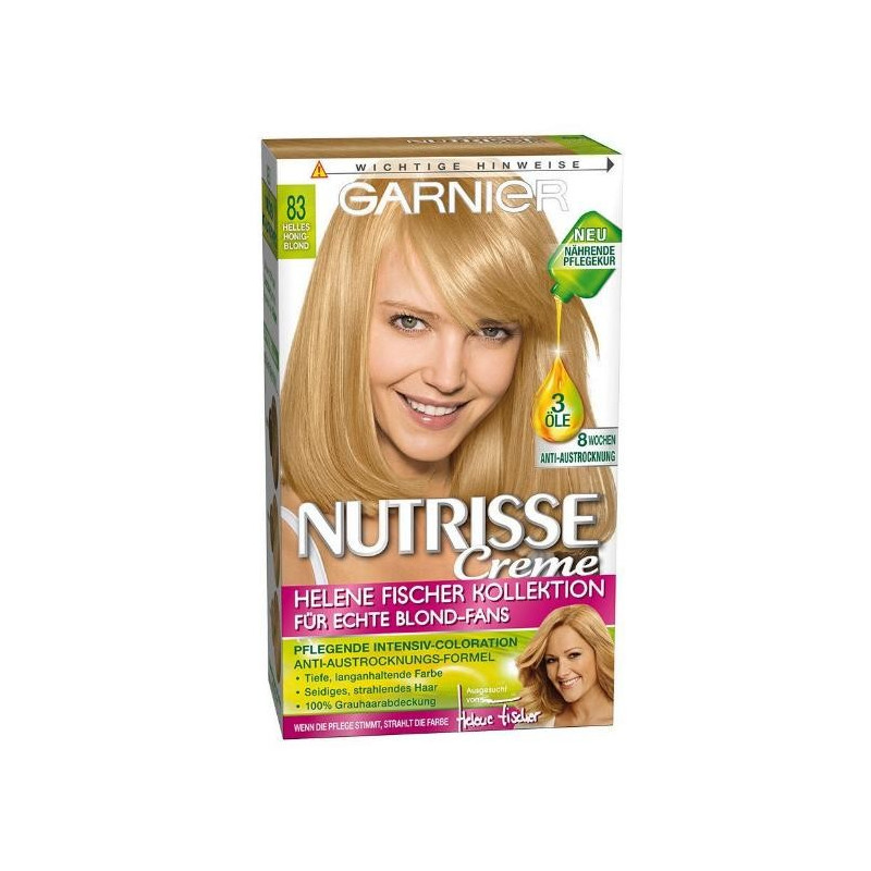 Garnier Nutrisse Creme (Intensiv Coloration), Helles Honigblond Nr. 83