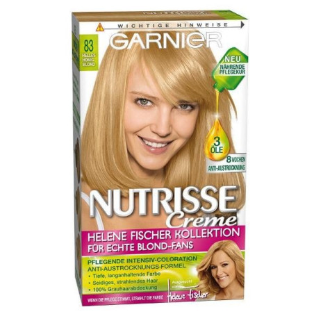 Garnier Nutrisse Creme (Intensiv Coloration), Helles Honigblond Nr. 83