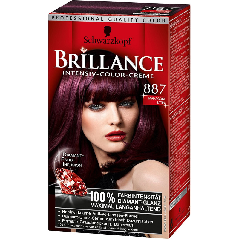 Schwarzkopf Brillance Intensiv-Color-Creme, 887 Mahagoni Satin