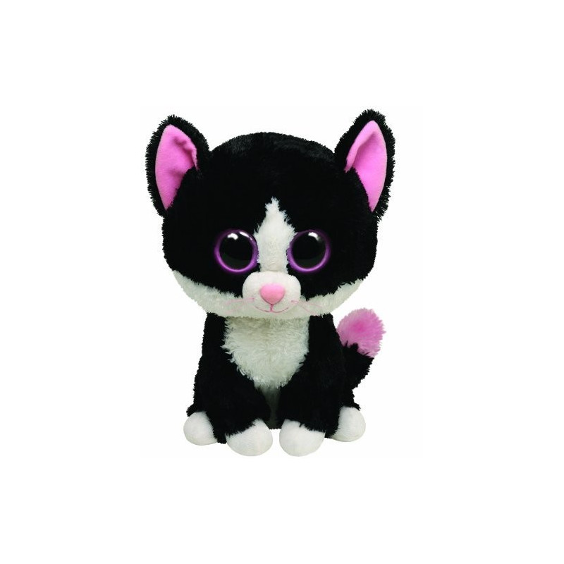 Ty Beanie Boo: Katze schwarz/weiss, 15 cm