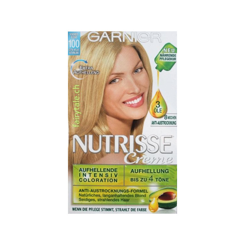 Garnier Nutrisse Creme (Intensiv Coloration), Extra helles Naturblond, Nr. 100