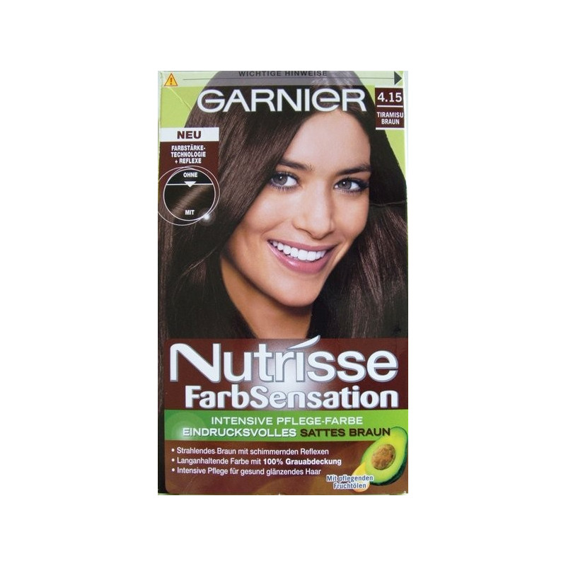Garnier Nutrisse Creme (IntenGarnier Nutrisse Farb Sensation (Intensiv Coloration), Tiramisu Braun (4.15)