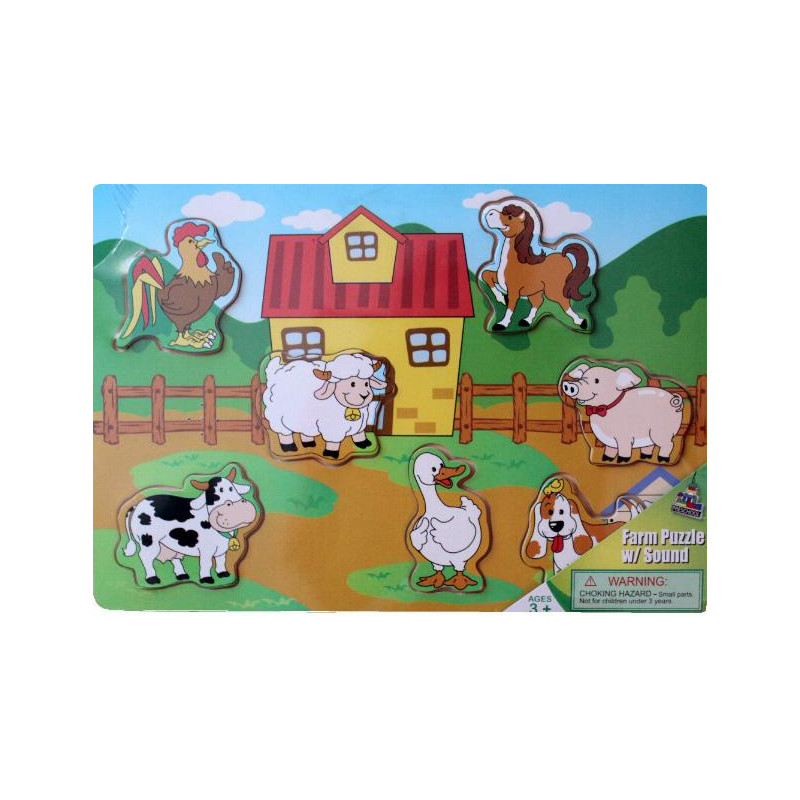 Bauernhof-Puzzle mit Tierstimmen