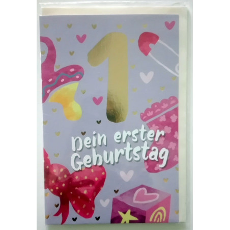 Glückwunschkarte 1 Jahr