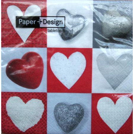 Paper Design Servietten Herzen