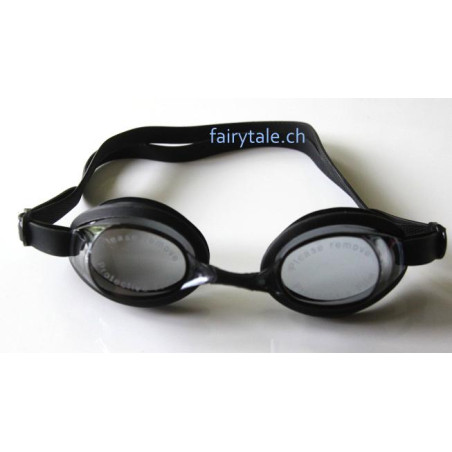 Wettkampf Schwimmbrille, schwarz